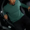 Elevate Waffle Long Sleeve Crew - Winter Ivy