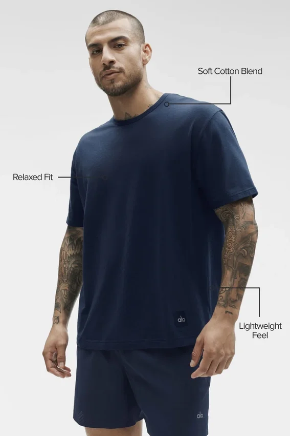 Essential Short Sleeve Street Tee - Navy
