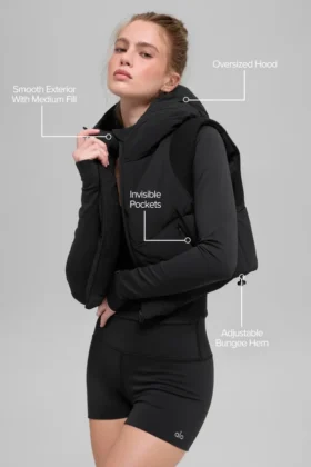 Fast Lane Puffer Vest – Black