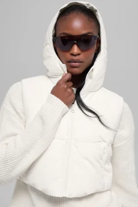 Fast Lane Puffer Vest – Ivory