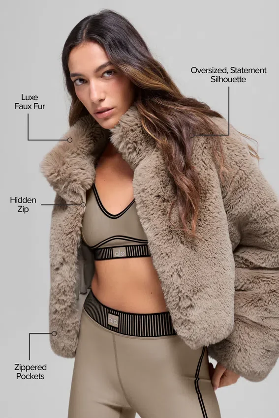 Faux Fur Allure Jacket - Oat