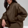 Faux Fur Urbanite Bomber - Espresso/Ivory