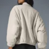 Faux Leather Premier Bomber - Bone