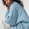 Faux Leather Premier Bomber - Celestial Blue