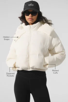 Foxy Puffer Jacket – Ivory
