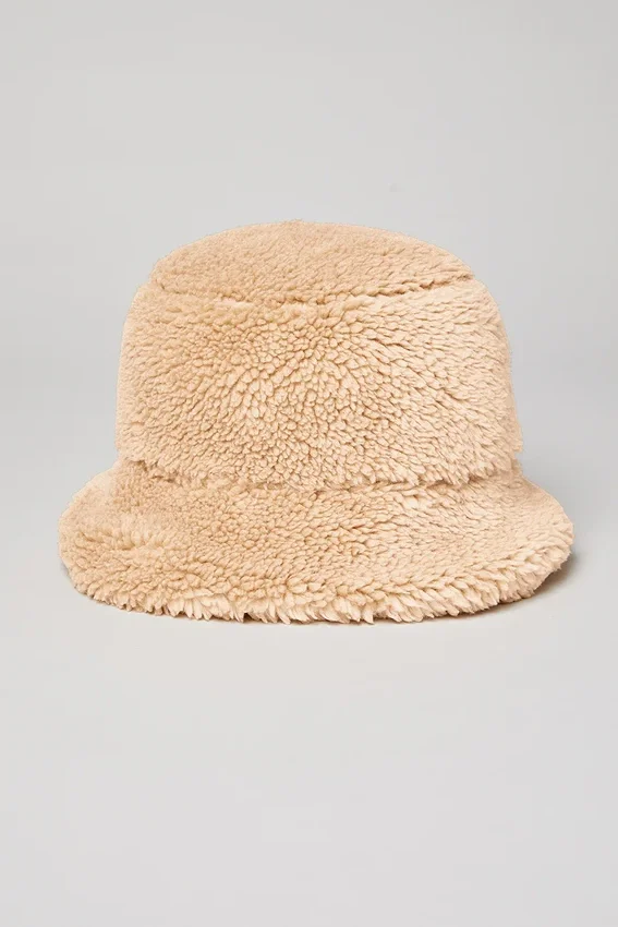 Foxy Sherpa Bucket Hat - Camel