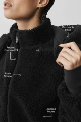 Foxy Sherpa Jacket – Black