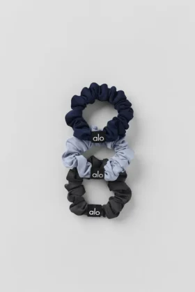 Fresh Mini Scrunchie 3-Pack - Winter Frost/Navy/Anthracite