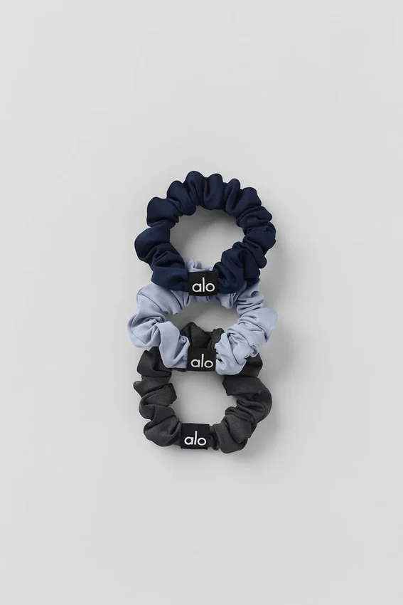 Fresh Mini Scrunchie 3-Pack - Winter Frost/Navy/Anthracite