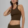 Goddess Ribbed Go-To Tank - Espresso