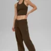 Goddess Ribbed Go-To Tank - Espresso