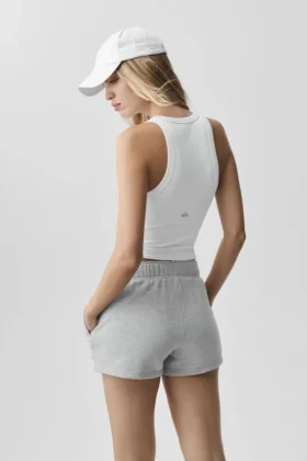 Goddess Ribbed Go-To Tank – White
