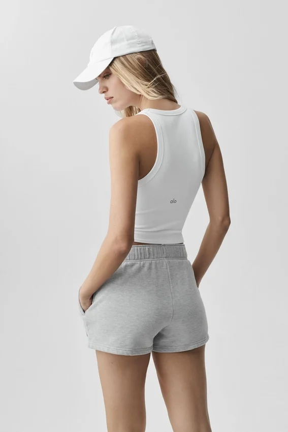 Goddess Ribbed Go-To Tank - White