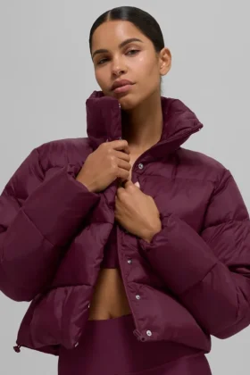 Gold Rush Puffer – Burgundy