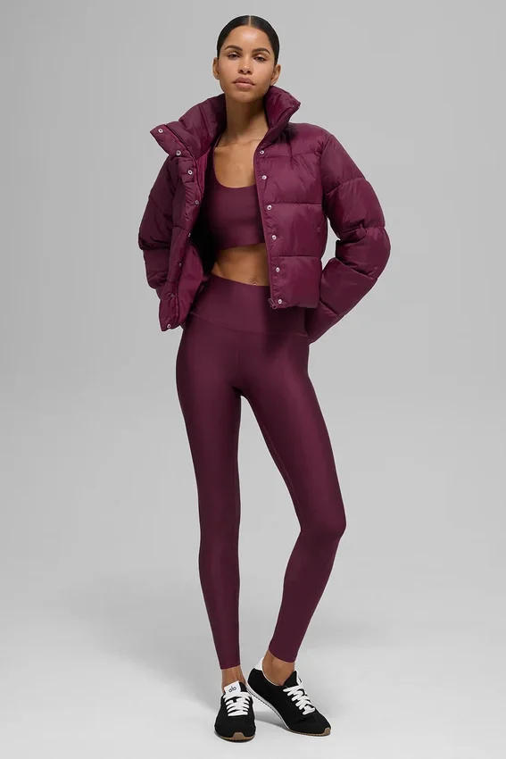 Gold Rush Puffer - Burgundy