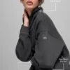 Hazy Mock Neck Pullover - Anthracite