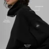 Hazy Mock Neck Pullover - Black
