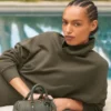 Hazy Mock Neck Pullover - Olive Tree