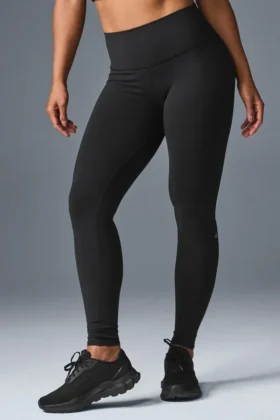High-Waist Airbrush Legging – Black