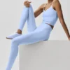 High-Waist Airbrush Legging - Light Provence Blue