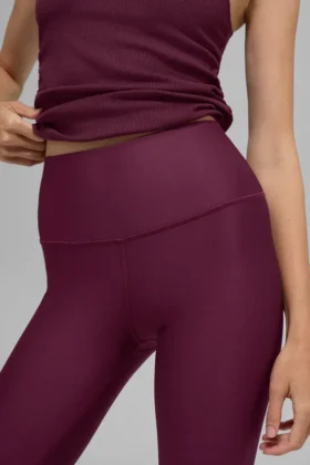 High-Waist Airlift Legging – Burgundy