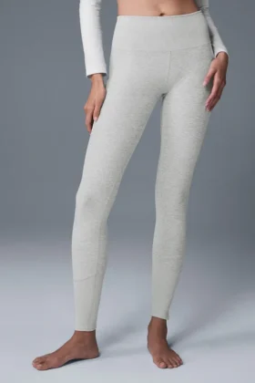 High-Waist Alosoft Lounge Legging – Athletic Heather Grey