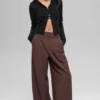 High-Waist Dreamscape Trouser (Long) - Brownstone