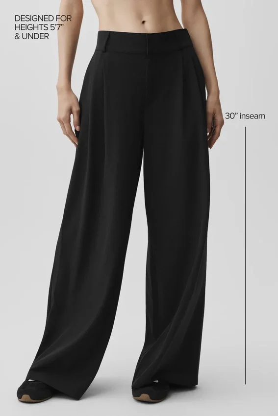 High-Waist Dreamscape Trouser (Regular) - Black