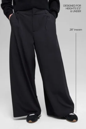 High-Waist Dreamscape Trouser (Short) – Black