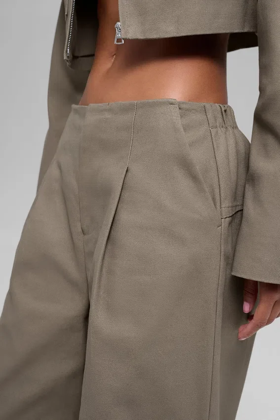 High-Waist Main Character Wide Leg Trouser - Light Cocoa