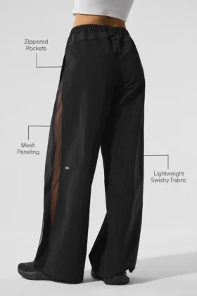 High-Waist Origin Wide Leg Track Pant – Black