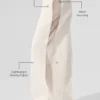 High-Waist Origin Wide Leg Track Pant - Ivory