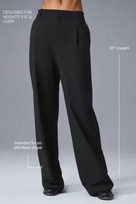 High-Waist Pursuit Trouser (Long) – Black
