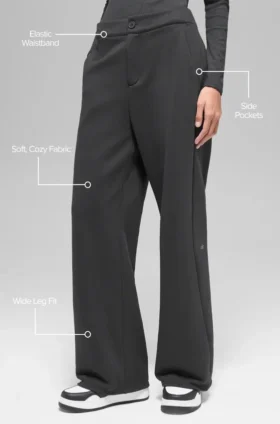 High-Waist Sweatpant Trouser – Anthracite