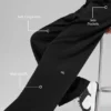 High-Waist Sweatpant Trouser - Black