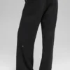 High-Waist Sweatpant Trouser - Black