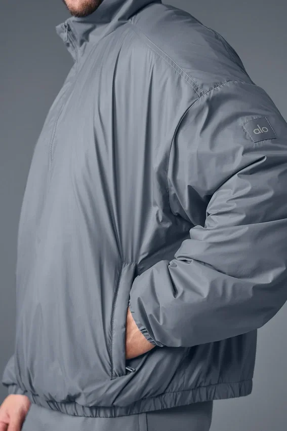 Latitude Light Weight 1/2 Zip Pullover Jacket - Steel Grey