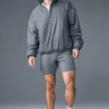 Latitude Light Weight 1/2 Zip Pullover Jacket - Steel Grey