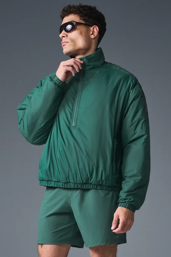 Latitude Light Weight 1/2 Zip Pullover Jacket - Winter Ivy
