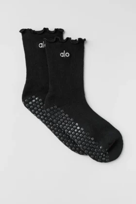Lettuce Edge Grip Sock - Black