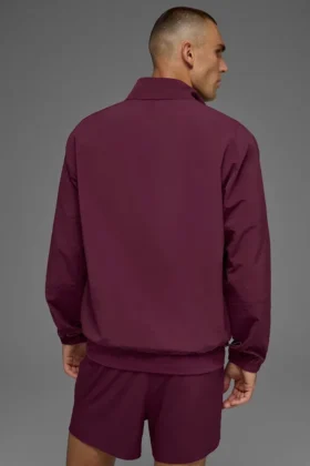 Light Weight Takeaway Track Pullover – Burgundy