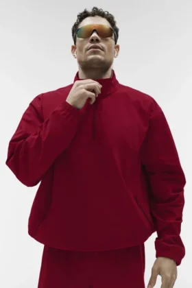 Light Weight Takeaway Track Pullover - Garnet