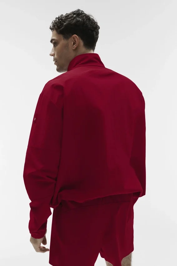 Light Weight Takeaway Track Pullover - Garnet