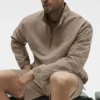 Light Weight Takeaway Track Pullover - Gravel