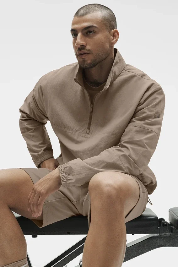 Light Weight Takeaway Track Pullover - Gravel