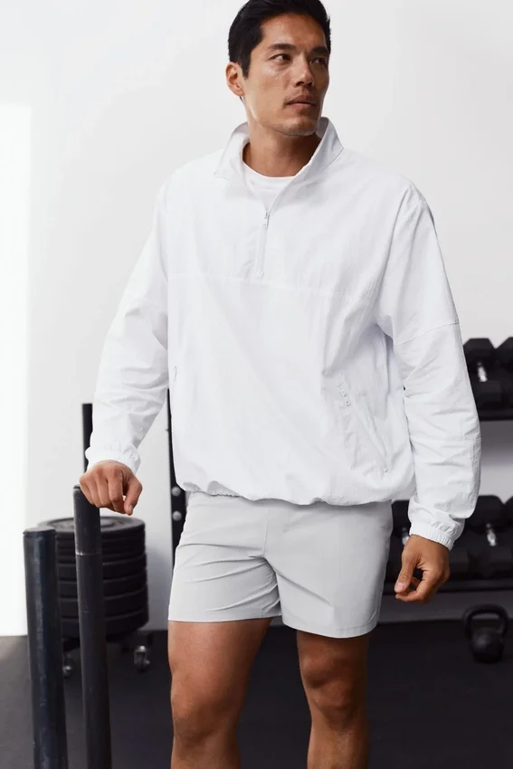 Light Weight Takeaway Track Pullover - White