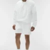 Light Weight Takeaway Track Pullover - White