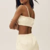 Linen Blend Riviera Bloomer Bra - Sandy Beige