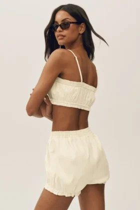 Linen Blend Riviera Bloomer Bra – Sandy Beige