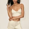 Linen Blend Riviera Bra - Sandy Beige